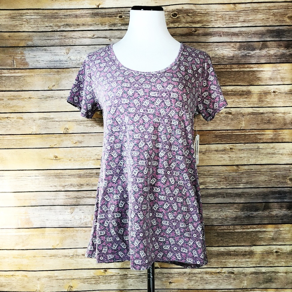 Lularoe Geometric Kaleidoscope Purple Classic Tee